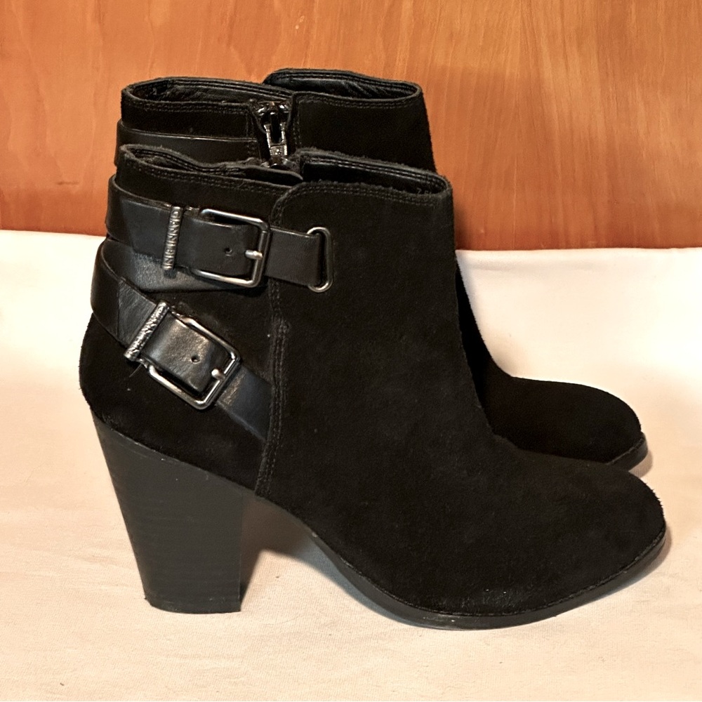 Gianni Bini Black Suede Ankle Boots - Women’s 7.5